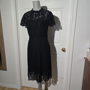 DIANE VON FURSTENBURG open Back Lace Midi Dress